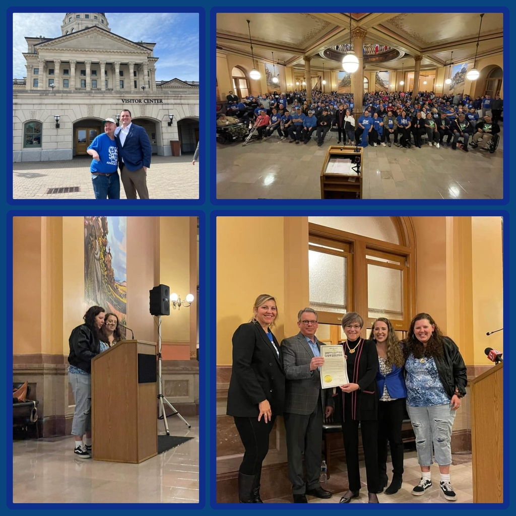 photos of advocacy events. speakers, governor proclamation, and the entire advocacy group