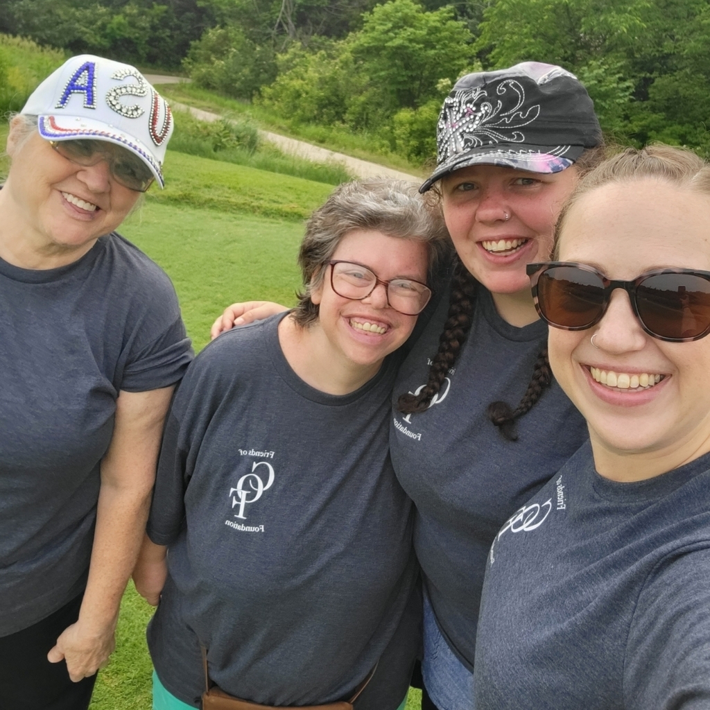 3 service recipients and staff at the annual golf tournament 